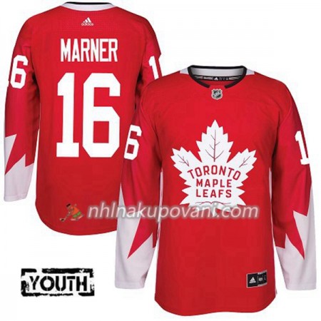 Toronto Maple Leafs Dresy Mitchell Marner 16 Červená 2017-2018 Adidas Alternate Authentic - Dětské